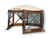 Clam 9882 Pavilion Screen Shelter - - 6 Side DLX - Brown/Tan Roof/Black - 9882