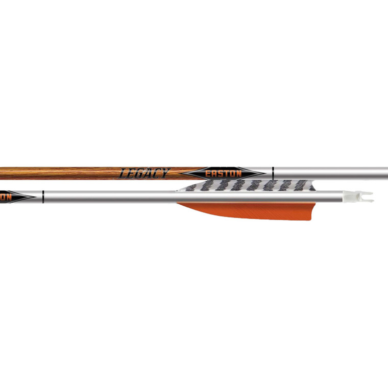 Easton Carbon Legacy 5mm Arrows 4 in. Helical Feathers 700 6 pk. - 931380