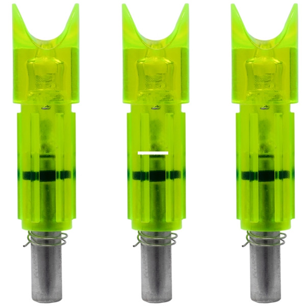 Lumenok - Lumenok GTC3G GT Bolt End, Fits - .300" ID Bolts, Green, 3Pk - GTC3G