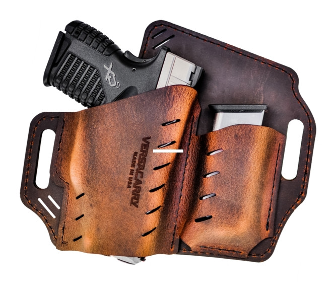 Versacarry - Versacarry GM1BRN Guardian Holster - OWB, RH, Belt Clip,Mag Holder - GM1BRN
