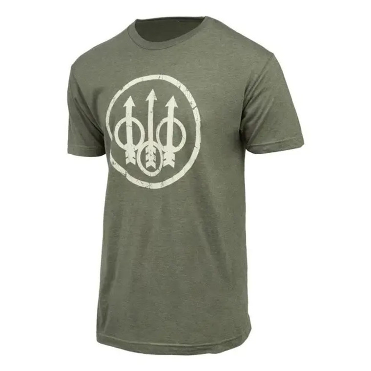 Beretta Usa Corp - Distressed Trident T-shirt Army Grn 2xl - TS721T1890078KXXL