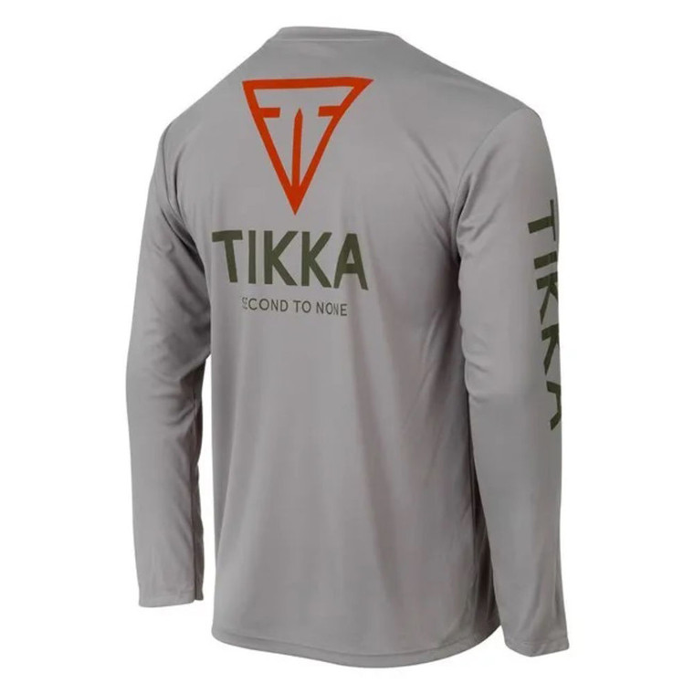 Beretta Usa Corp - Tikka Tech Ls T-shirt Light Grey Med - TS199T1180090CM
