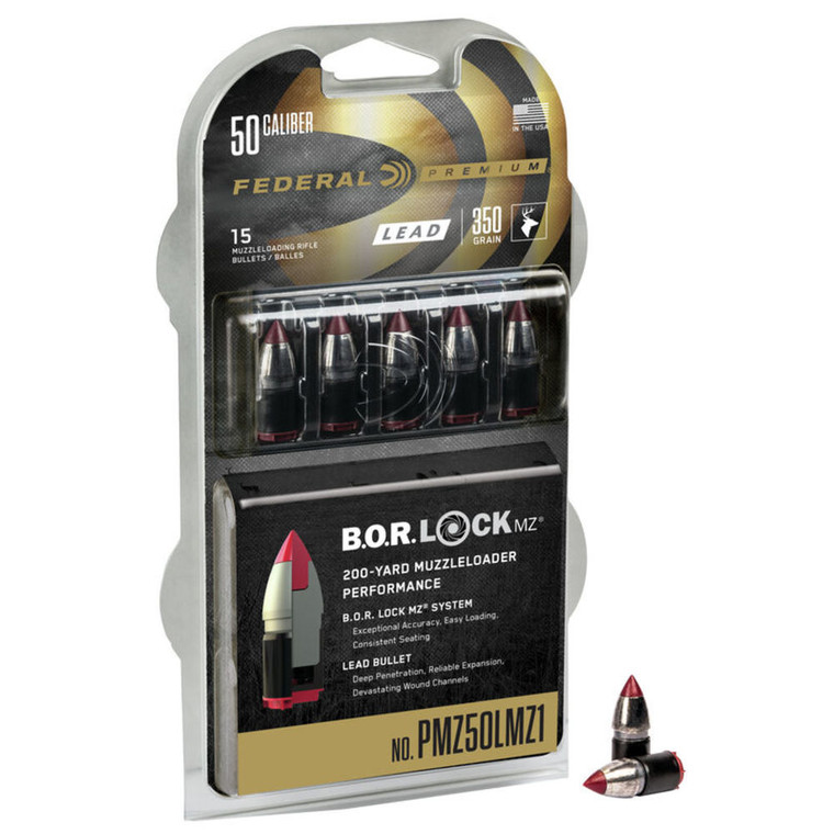 Federal Ammunition - Case Of 10 350-gr Lead Mzlldr Blt W/bo Lk 15/rd - PMZ50LMZ1