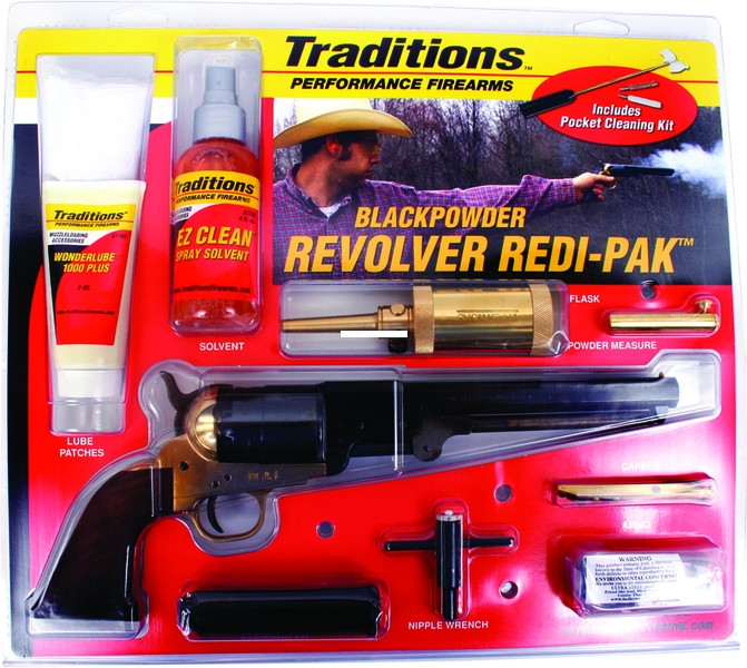 Traditions FRS18511 1851 Navy Brass - Black Powder Revolver 44Cal - FRS18511