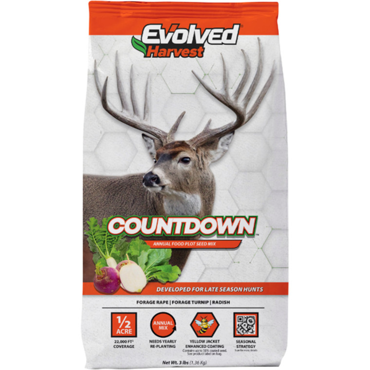 Evolved EVL-EVO81006 Countdown Seed - Forage Rape, Turnip, & Radish- 3lb - EVL-EVO81006