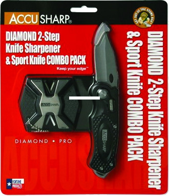 AccuSharp 046C Diamond Pro combo - Two-step sharpener/knife - black - 046C
