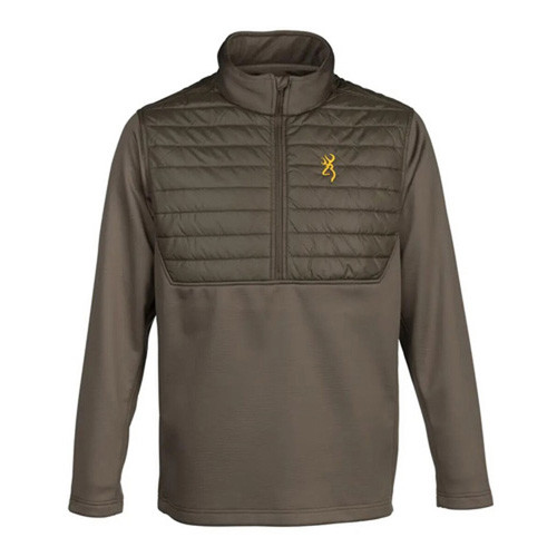 Browning 3010969804 Hybrid Brown - 1/4 Zip Shirt, Upper Chest 40 Grams - 3010969804