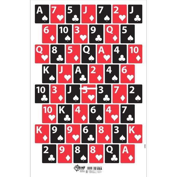 Allen 15733 Ez Aim Deck Of Cards - Target & Backer, Corrugated, 23 X 35 - 15733