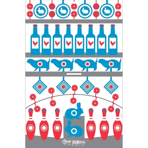 Allen 15734 Ez Aim Shooting Gallery - Target & Backer, Corrugated, 23 X 35 - 15734