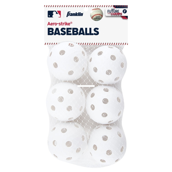 Franklin 64886A MLB 70mm Plastic - Baseball 6PK - 64886A