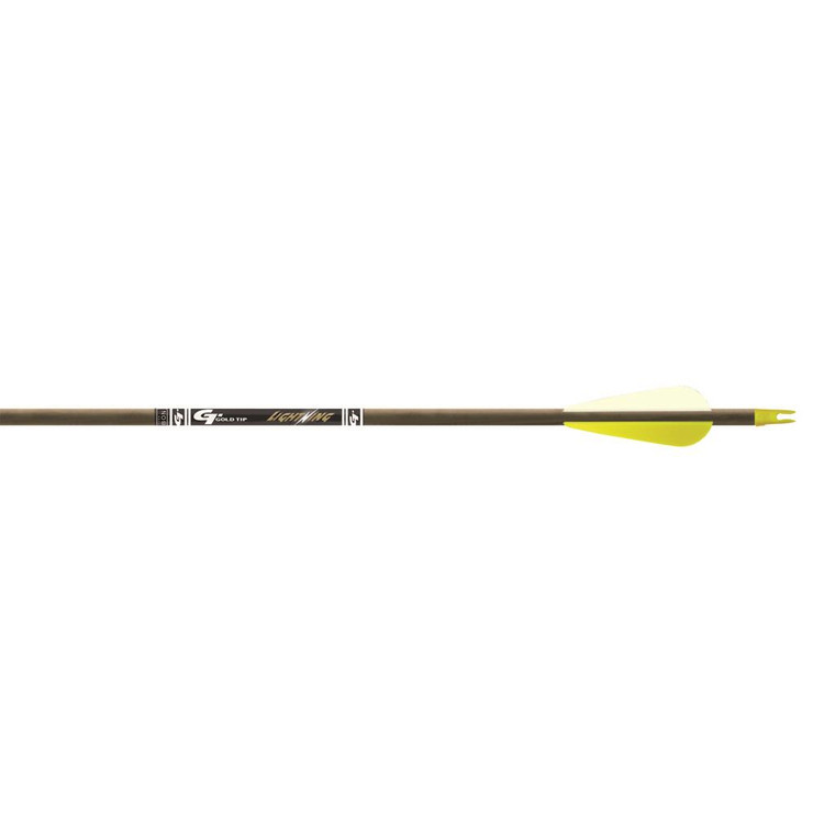 Gold Tip Lightning Arrows Black 2.5 in. Vanes 6 pk. - LIGA256