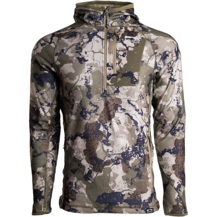 Kings Camo XKG Covert Hoodie M, XK7, 1/2 Zip Hoodie w/face mask - XKG4214-XK7-M