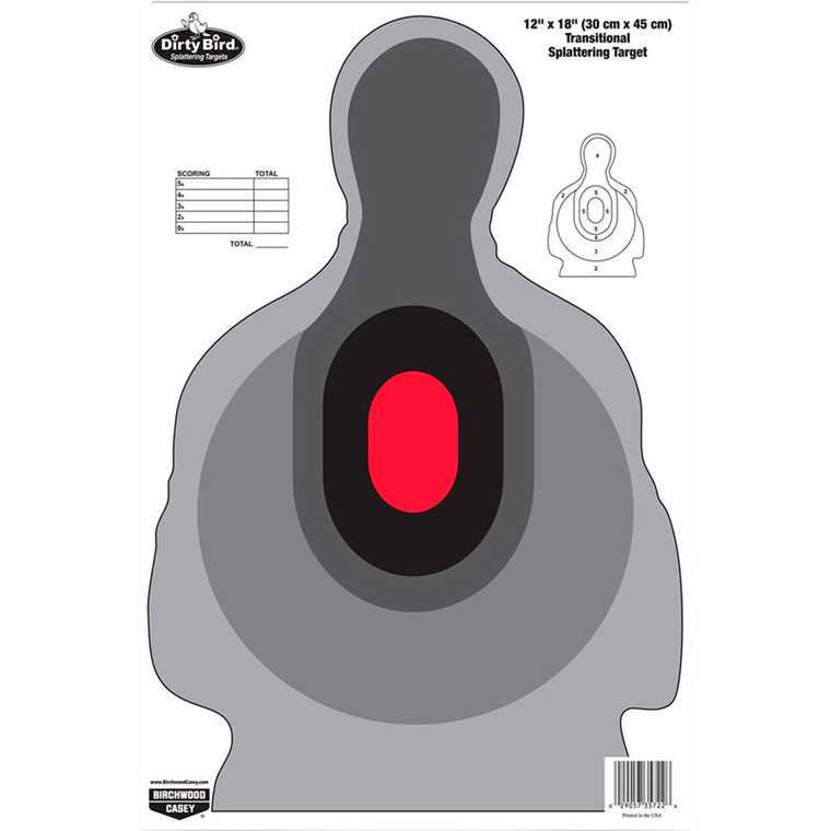 Birchwood Casey Dirty Bird 12" X 18"  Transitional Target 100 Sheets - BC-35722