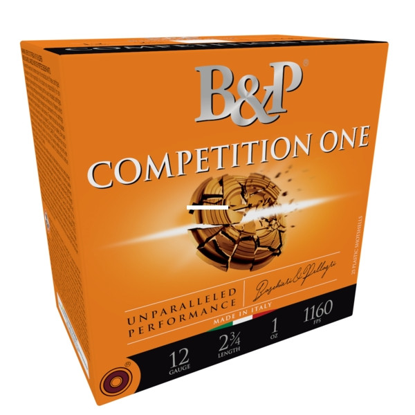 B&P 12B1CP8 Competition One - 12ga. - 2 3/4in, 1 oz., 1160FPS, 8 shot - 12B1CP8