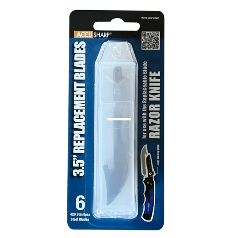AccuSharp 746PDQ Replaceable Blade - Razor Knife - Blue PDQ; 6 Knives - 746PDQ AccuSharp 746PDQ Replaceable Blade - Razor Knife - Blue PDQ; 6 Knives - 746PDQ