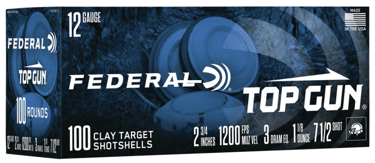 Federal TG12100 8 Top Gun Shotshell - 12 Ga, 2-3/4", 1-1/8oz, 3 Dram - TG12100 8