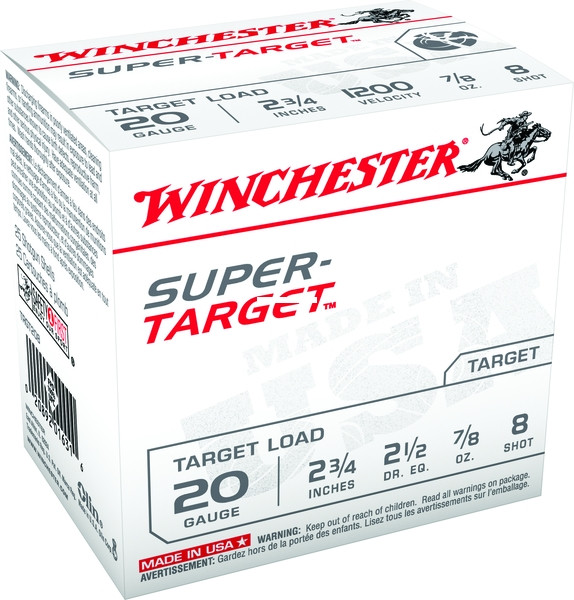 Winchester TRGT208 Super-Target - Shotshell 20 GA, 2-3/4 in, No. 8 - TRGT208
