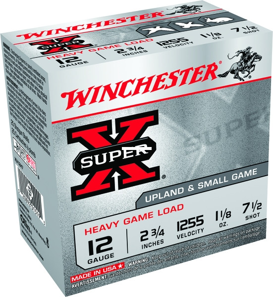 Winchester XU12H7 Super-X Shotshell - 12 GA, 2-3/4 in, No. 7-1/2, 1-1/8oz - XU12H7