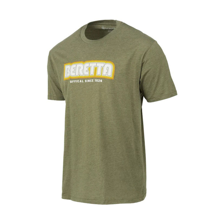 Beretta Usa Corp - Retro 2.0 Ss T-shirt Hthr Mil Green L - TS225T189007AUL