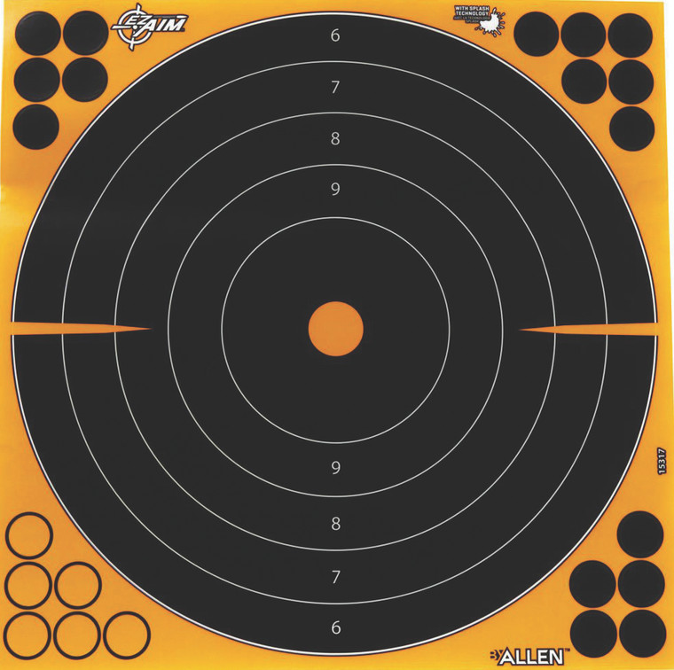 Allen - Adhesive Sight-in Target - Splash 12in 1dot 5pk - 15317