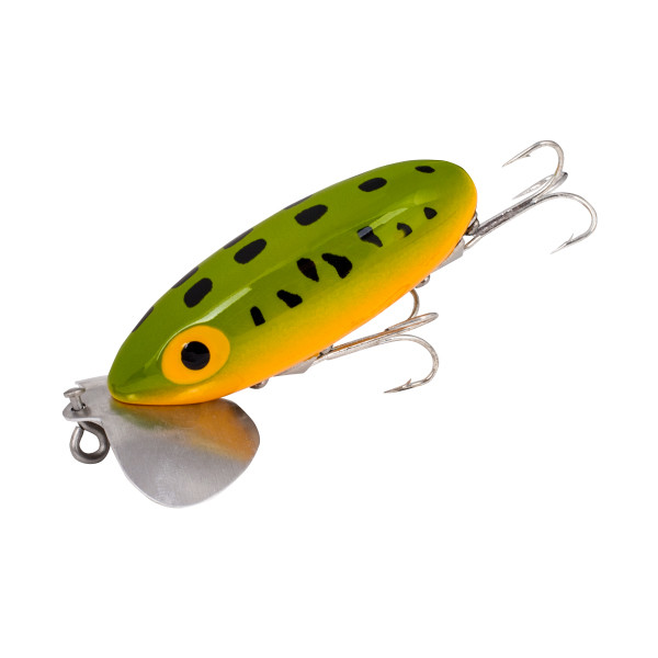 Arbogast - Jitterbug - 2.5in 3/8oz Frog/yellow - G600-07