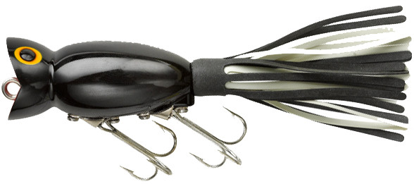 Arbogast - Hula Popper - 2in 3/8oz Black - G760-02