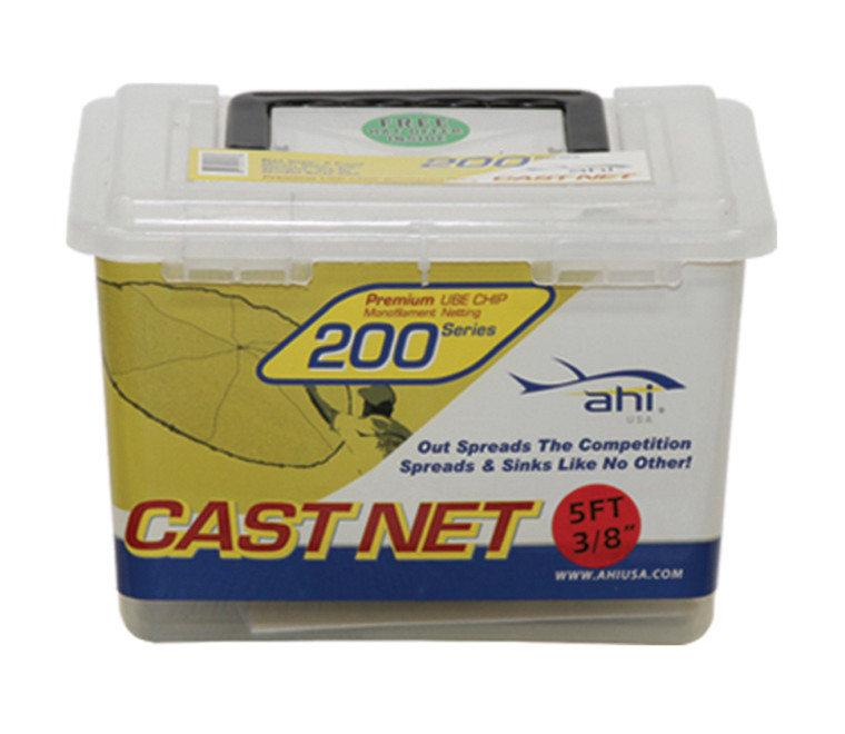 Ahi - 200 Series Mono Cast Net - 6ft 3/8in Clear Mesh - CN-206