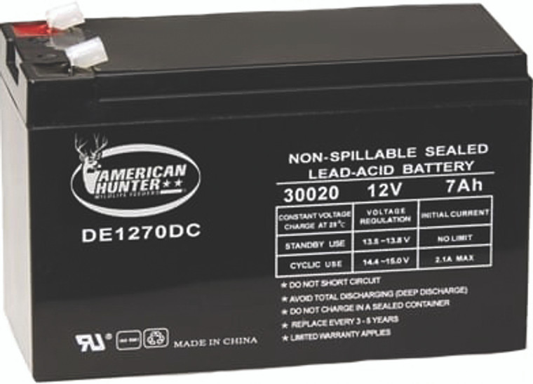 American Hunter - Rechargeable Battery - 12v - DE-30020 American Hunter - Rechargeable Battery - 12v - DE-30020