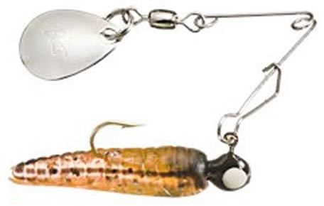 Betts - Grub Spin-nickle - 1/32oz Black Yel Str/red - 021GR-38N