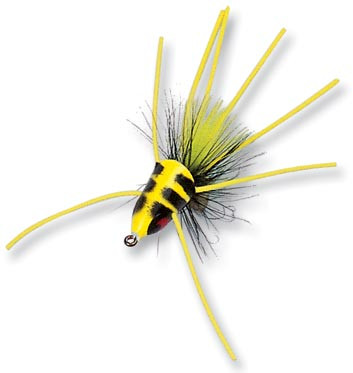 Betts - Fish Head Fly - Sz10 Chart/blk/yel -