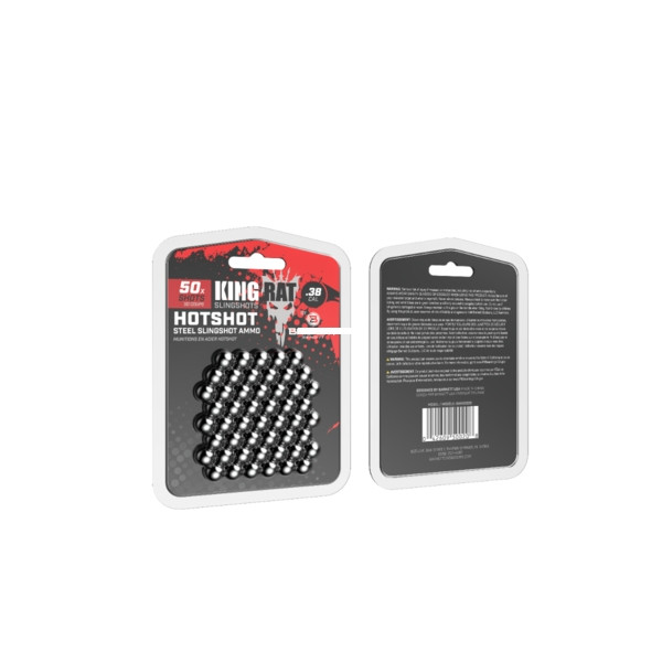 Barnett - Slingshot Ammo - 38cal Plated Steel 50rds - BAR50020