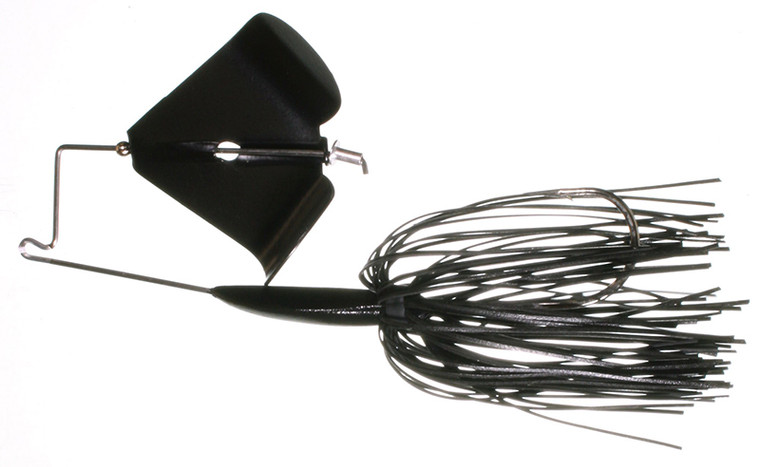 Boogerman - Clacker Buzzbait - 3/8oz Black/black Blade - BB24FB38