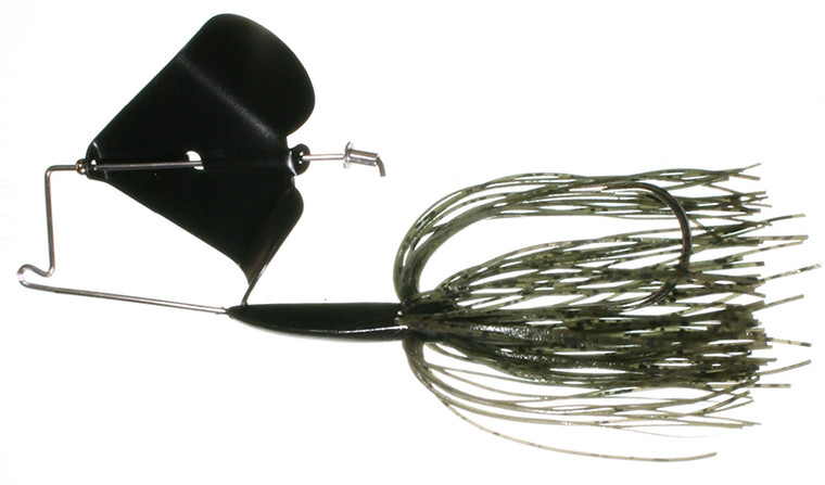 Boogerman - Clacker Buzzbait - 3/8oz Green Pump/blk Bld - BB28FB38