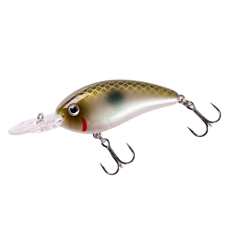 Bomber - Fat Free Guppy Crankbait - 2.38in 3/8oz Grn Prl Shd - BMBD5M520