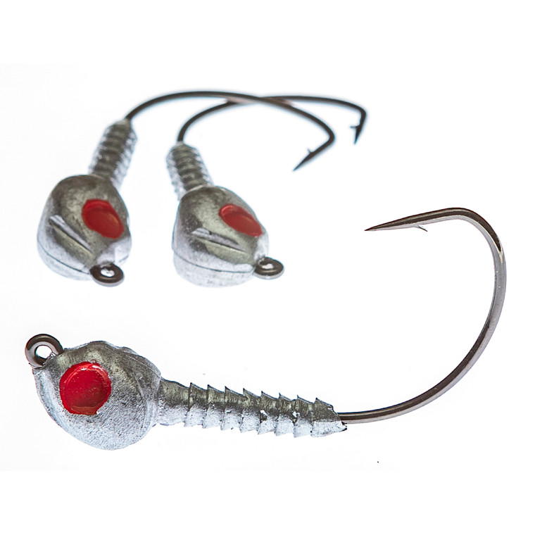 Boat Monkey - Barrier Island Jighead - 1/4oz 4pk Plain/red Eye - BMBIR-02