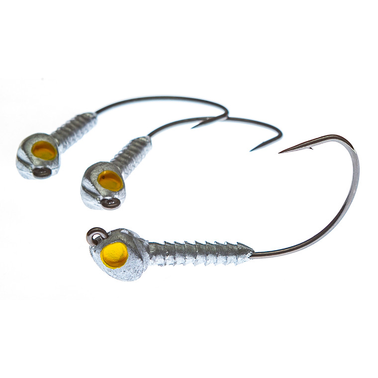 Boat Monkey - Barrier Island Jighead - 1/8oz 4pk Plain/yellow - BMBIY-01 Boat Monkey - Barrier Island Jighead - 1/8oz 4pk Plain/yellow - BMBIY-01