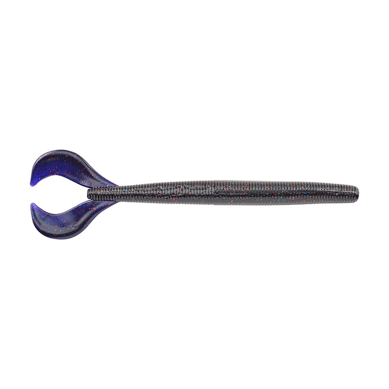 Berkley - Powerbait Spd Boss Worm - 6.75in 6pk Junebug Red F - PBBSB7-JBGR