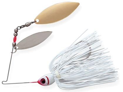 Booyah - Double Willow Spinnrbait - 1/2oz Wl/wl-snow White - BYBW12615