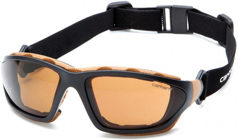 Pyramex - Carthage Safety Glasses - Bronze Lens/blk-tan Fram - CHB418DTP