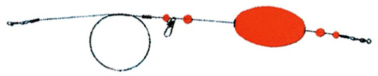 Comal - Rattle Oval Float Rig - 2.5in Yl 3/4oz Wire 12ri - OWB250Y-28S-12