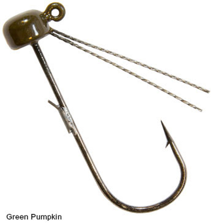 Z-Man - Pwr Finesse Weedless Jig - 1/6oz 3pk Green Pumpkin - PFJHW16-01PK3