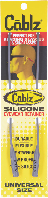 Cablz - Silicone Sunglass Retain - 16in Gray - SILICONEGRY