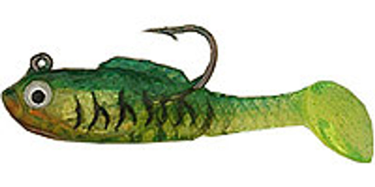 Creme - Spoiler Shad - 1.5in 3pk Firetiger - SSB103 Creme - Spoiler Shad - 1.5in 3pk Firetiger - SSB103