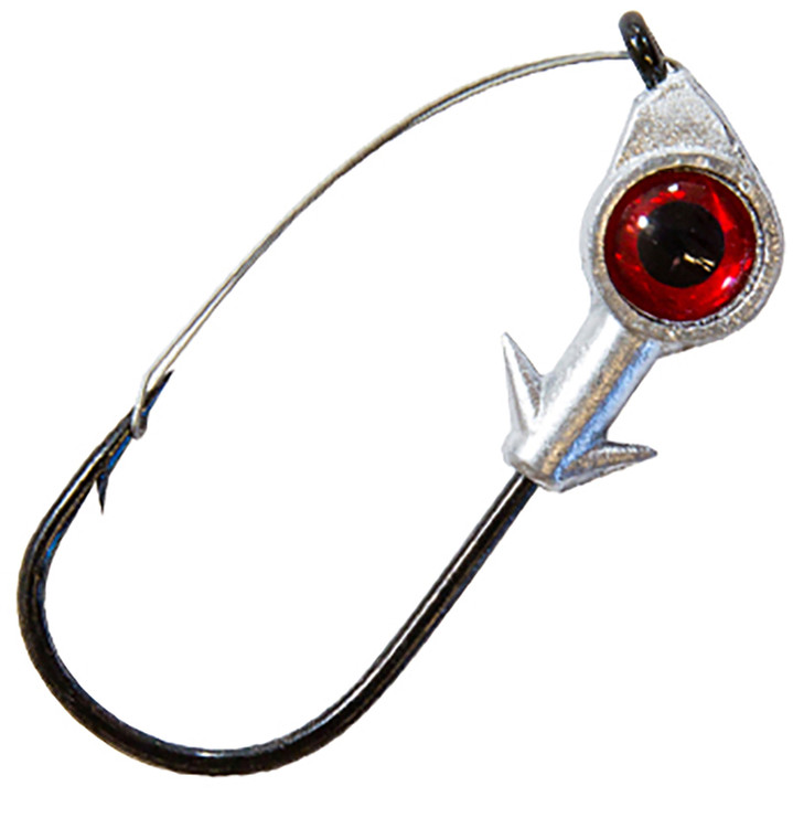 Z-Man - Weedless Eye Jig Head - 1/4oz 3pk Red - WEJH14-01PK3