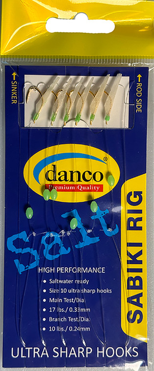 Danco - Sabiki Rig - Grn Head Fish Skin Sz10 - SR1-10-GR