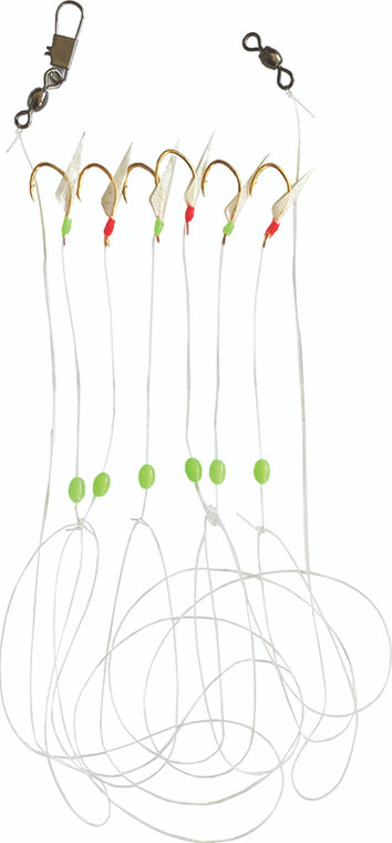 Danco - Sabiki Rig - Red/grn Fish Skin Sz10 - SR1-10-RDGR