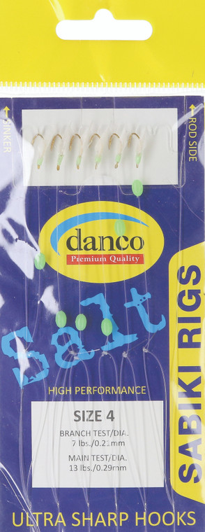 Danco - Sabiki Rig - Grn Head Fish Skin Sz4 - SR1-4-GR