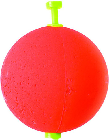 Eagle Claw - Round Float Foam U-wgtd - 1.5in Red 2pk 12bx - 07017-003