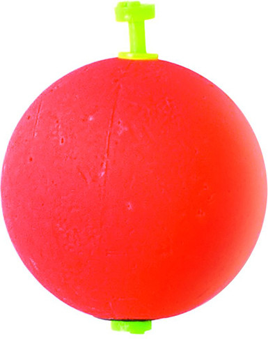 Eagle Claw - Round Float Foam Wgtd - 1.25in Red 2pk 12bx - 07019-002