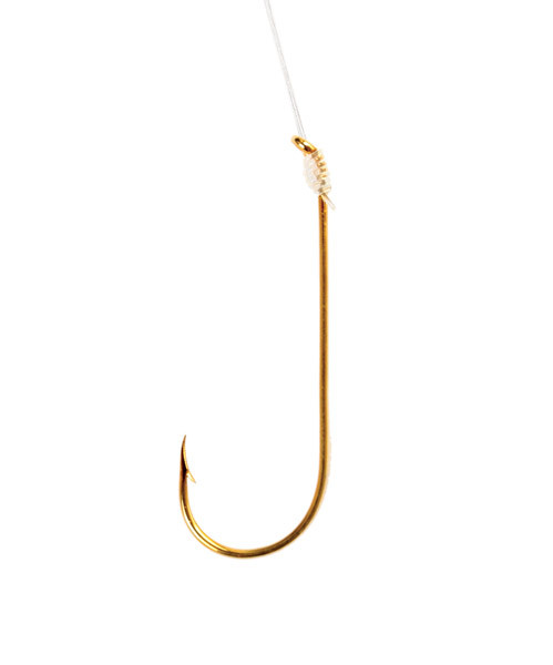 Eagle Claw - Snelled Aberdeen Hook - Gold L-wire Sz2 6pk - 121H-2